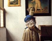 约翰尼斯 维米尔 : A Lady Standing at a Virginal